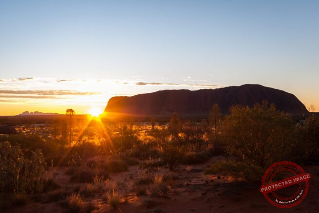 Coucher de soleil sur Uluru
