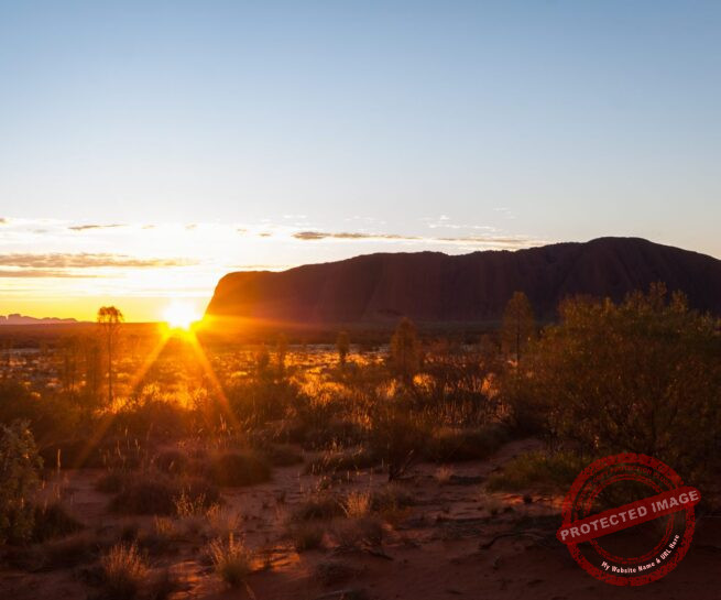 Coucher de soleil sur Uluru