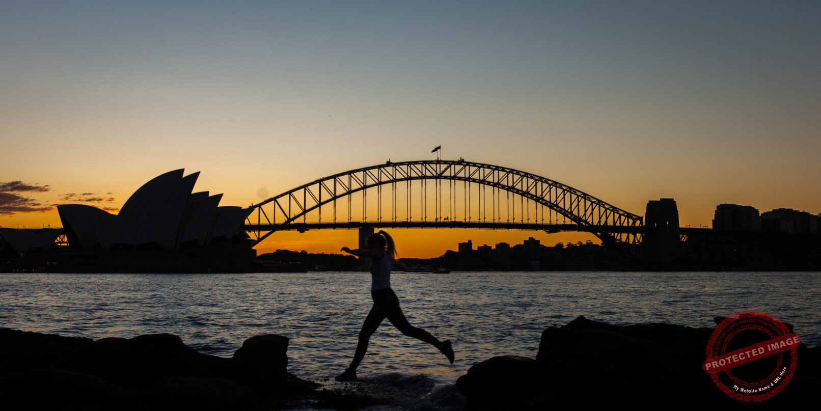 Coucher de soleil devant l'Opera de Sydney